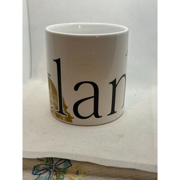 Starbucks Atlanta City Mug 1994 Collector Series White & Gold Ceramic - Picture 6 of 7